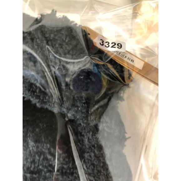 SKIMS Cozy Knit Halter Bra Top Tie Neck Bralette in Onyx Black NWT 4X 5X - Picture 10 of 10